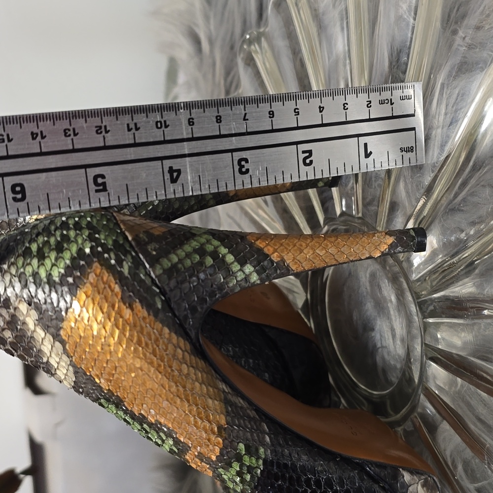 Gucci Multi Color Betty Platform Python Skin Pumps - image 7